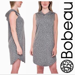 BOBEAU Soft French Terry Hooded Sleeveless Dress